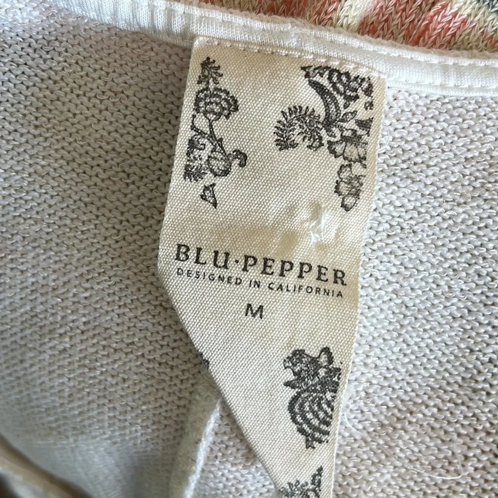 Blu Pepper Knit Racerback Patterned Tank Top - Picture 7 of 8